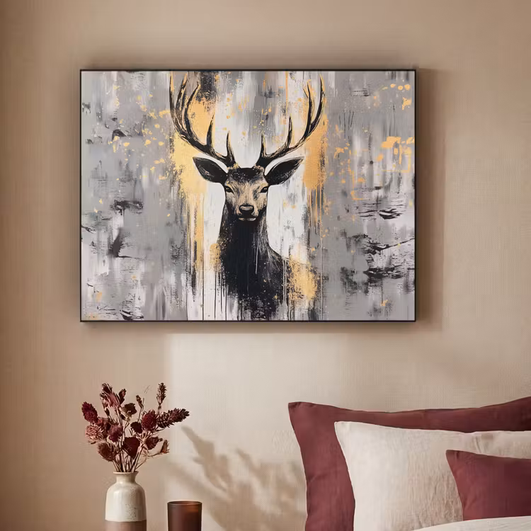 Art Frame - Abstract - Hert - Gewei - Goud — 3