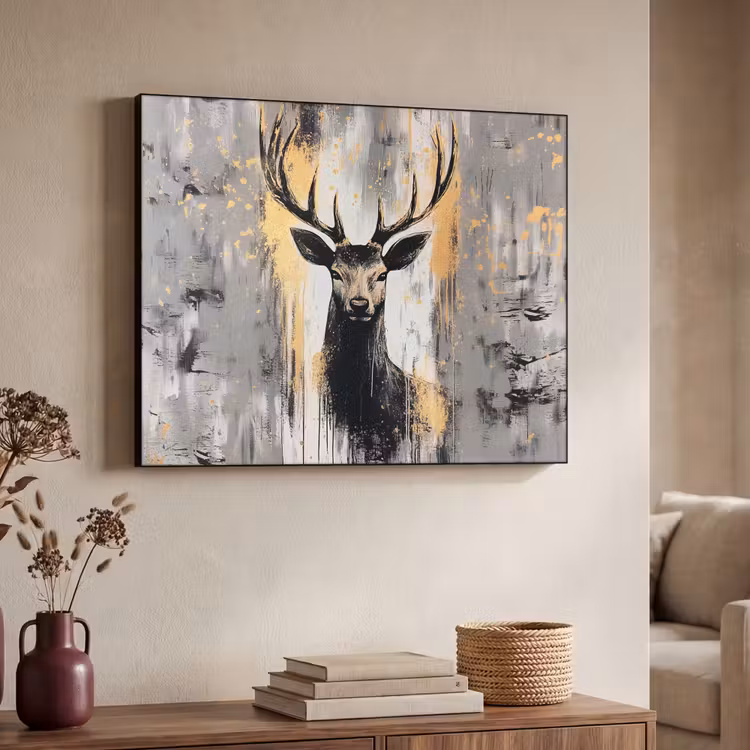 Art Frame - Abstract - Hert - Gewei - Goud — 7