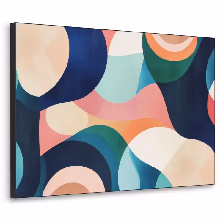 Art Frame - Abstract - Blauw - Roze — 1