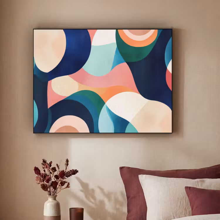 Art Frame - Abstract - Blauw - Roze — 3