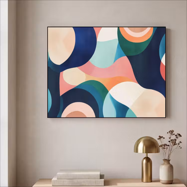 Art Frame - Abstract - Blauw - Roze — 5