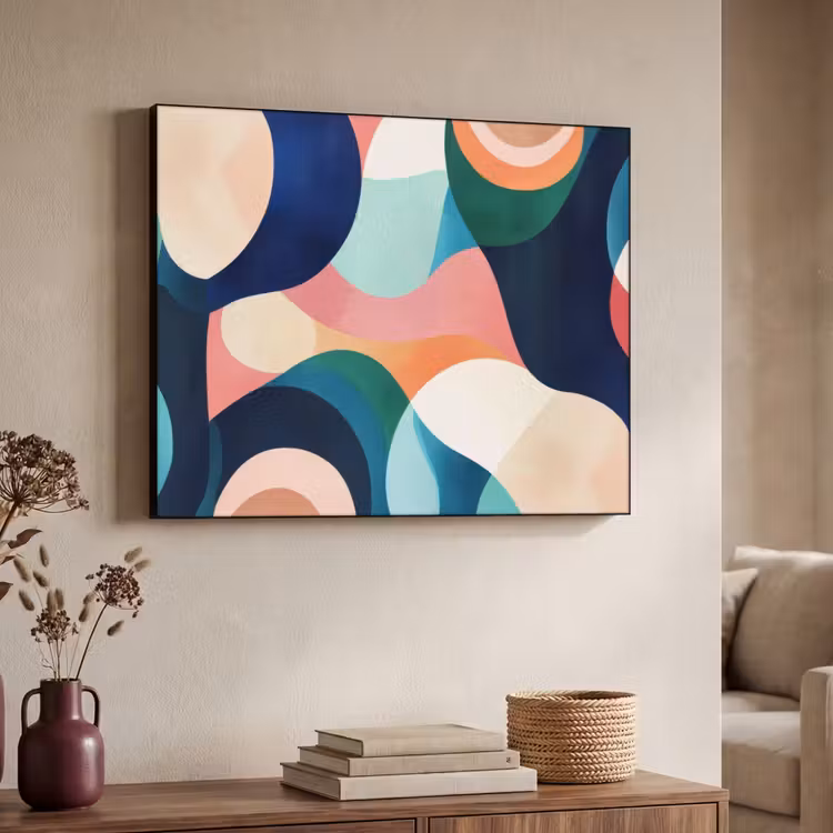 Art Frame - Abstract - Blauw - Roze — 7
