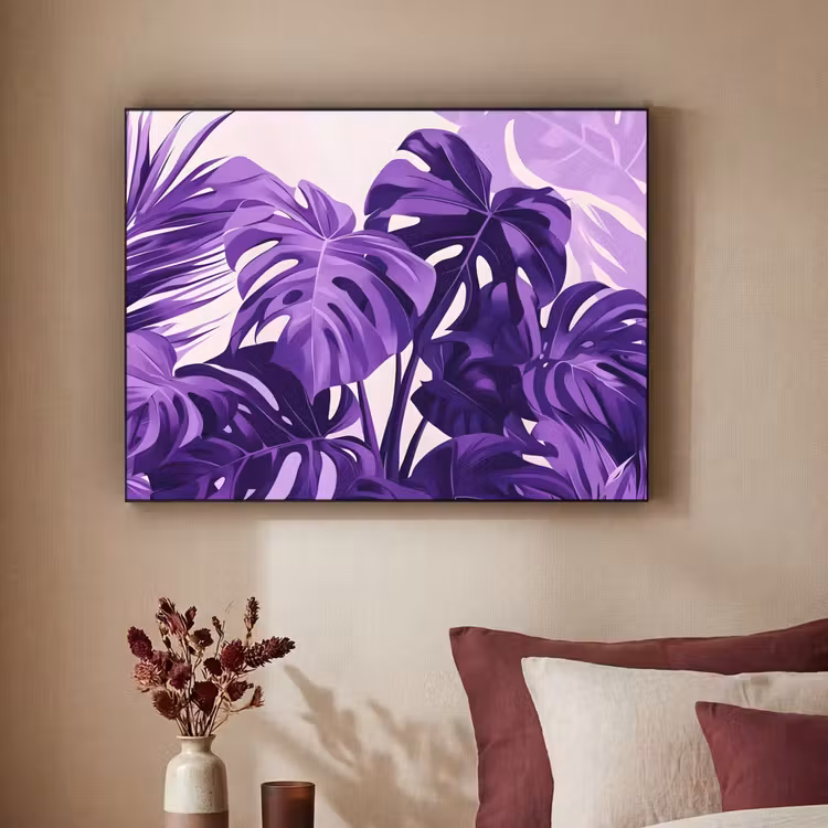 Art Frame - Bladeren - Paars - Tropisch - Abstract — 3