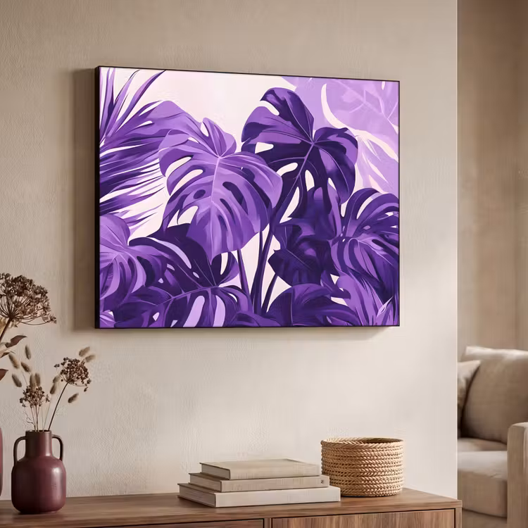 Art Frame - Bladeren - Paars - Tropisch - Abstract — 7