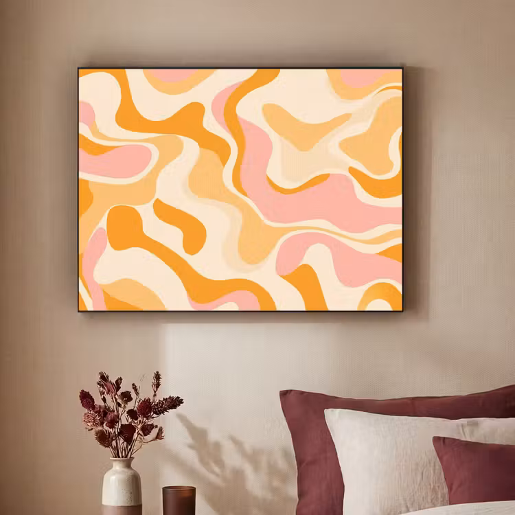 Art Frame - Abstract - Golvend - Oranje — 3