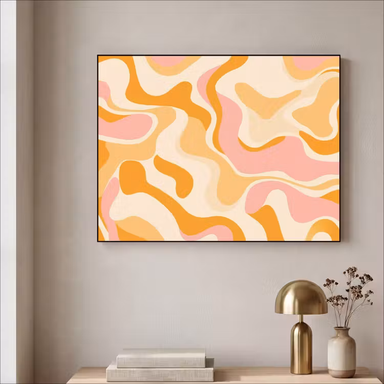 Art Frame - Abstract - Golvend - Oranje — 5