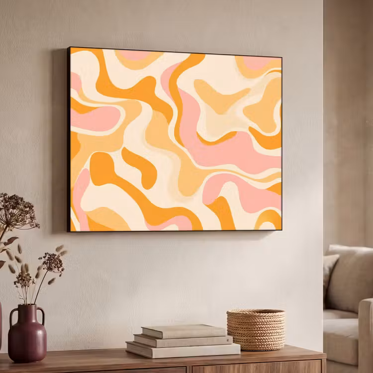 Art Frame - Abstract - Golvend - Oranje — 7
