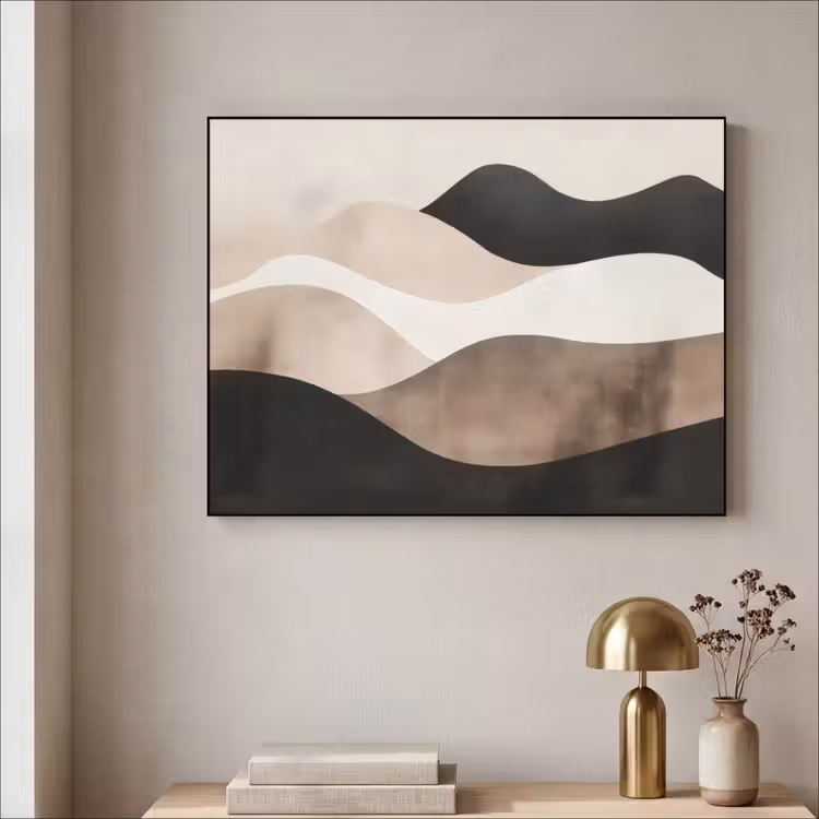 Art Frame - Abstract - Landschap - Golven - Crèmekleur — 5