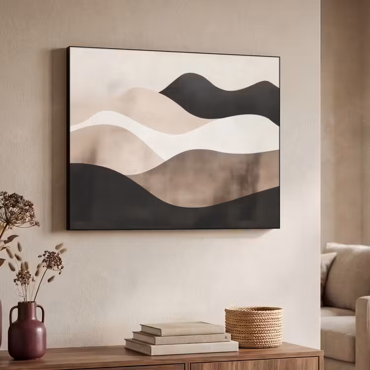 Art Frame - Abstract - Landschap - Golven - Crèmekleur — 7