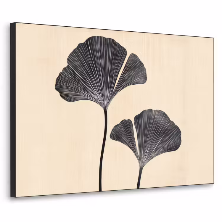 Art Frame - Bladeren - Minimalistisch - Zwart — 1