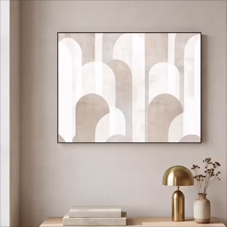 Art Frame - Abstracte bogen - Modern - Beige — 5