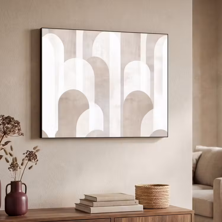 Art Frame - Abstracte bogen - Modern - Beige — 7