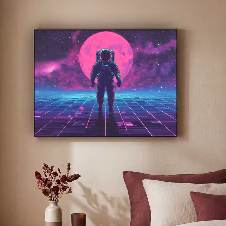 Art Frame - Astronaut - Maan - Roze - Sterrennevels — 3