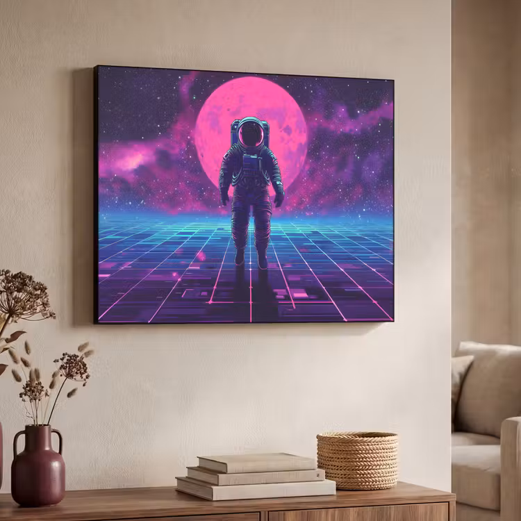 Art Frame - Astronaut - Maan - Roze - Sterrennevels — 7