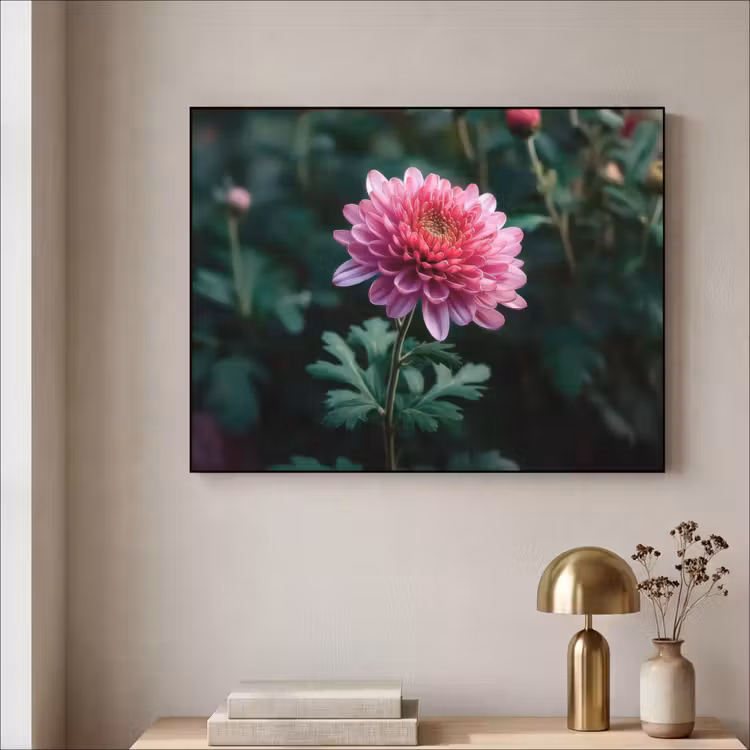 Art Frame - Blad - Chrysant - Roze - Schaduw — 5