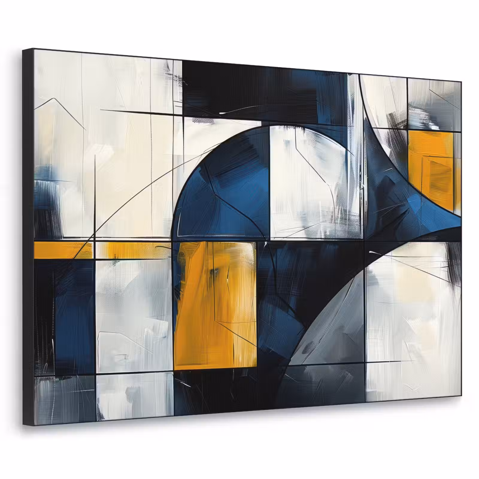 Art Frame - Abstract - Vormen - Goud - Blauw - Geometrisch — 1