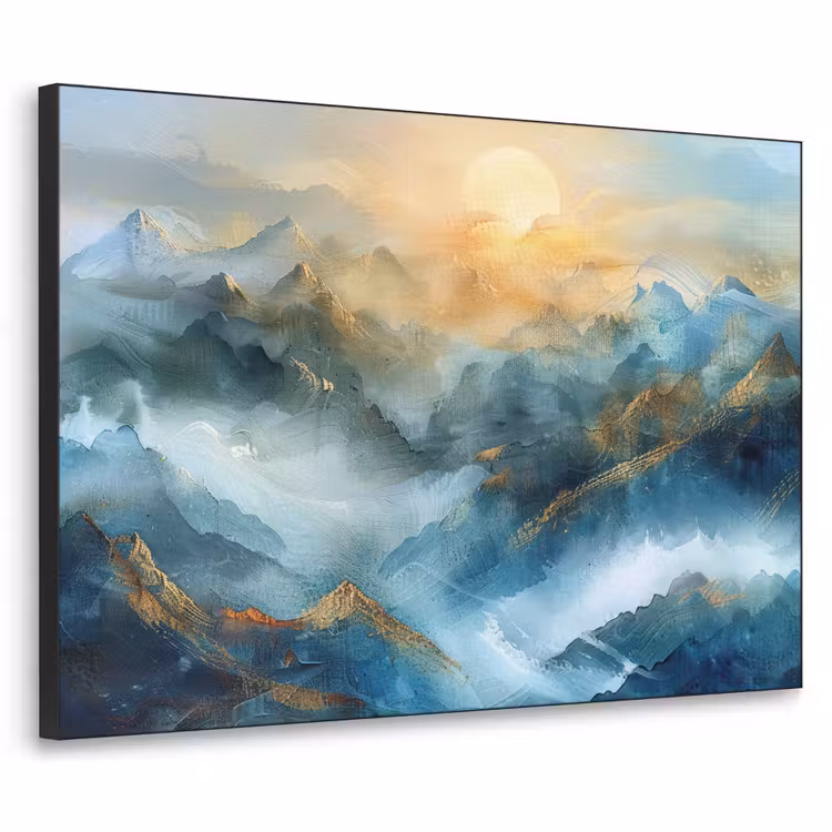 Art Frame - Abstract - Landschap - Bergen - Blauw - Modern — 1