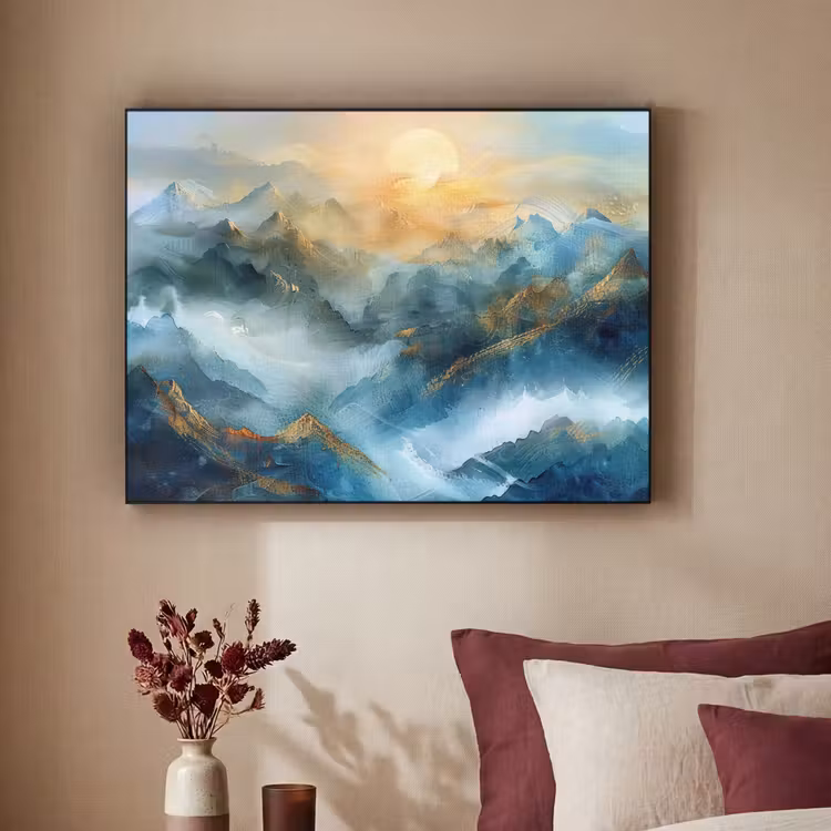 Art Frame - Abstract - Landschap - Bergen - Blauw - Modern — 3