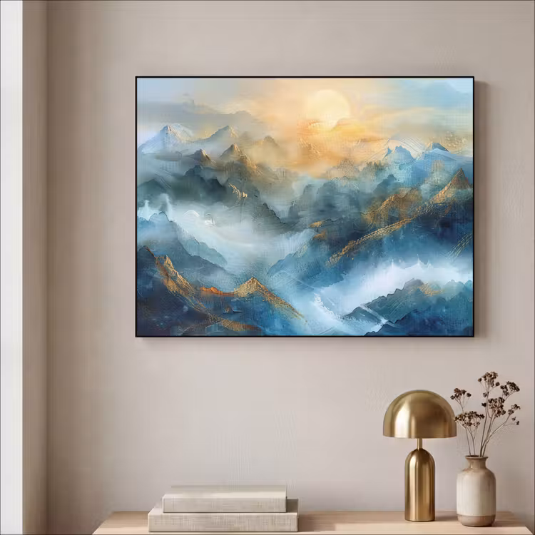 Art Frame - Abstract - Landschap - Bergen - Blauw - Modern — 5