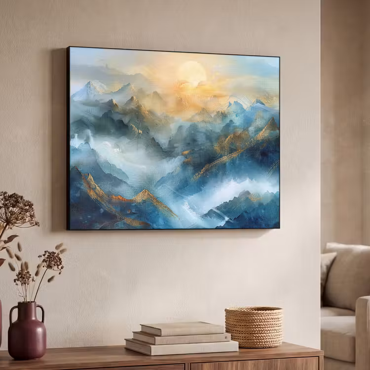 Art Frame - Abstract - Landschap - Bergen - Blauw - Modern — 7