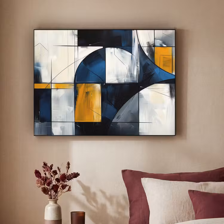 Art Frame - Abstract - Vormen - Goud - Blauw - Geometrisch — 3