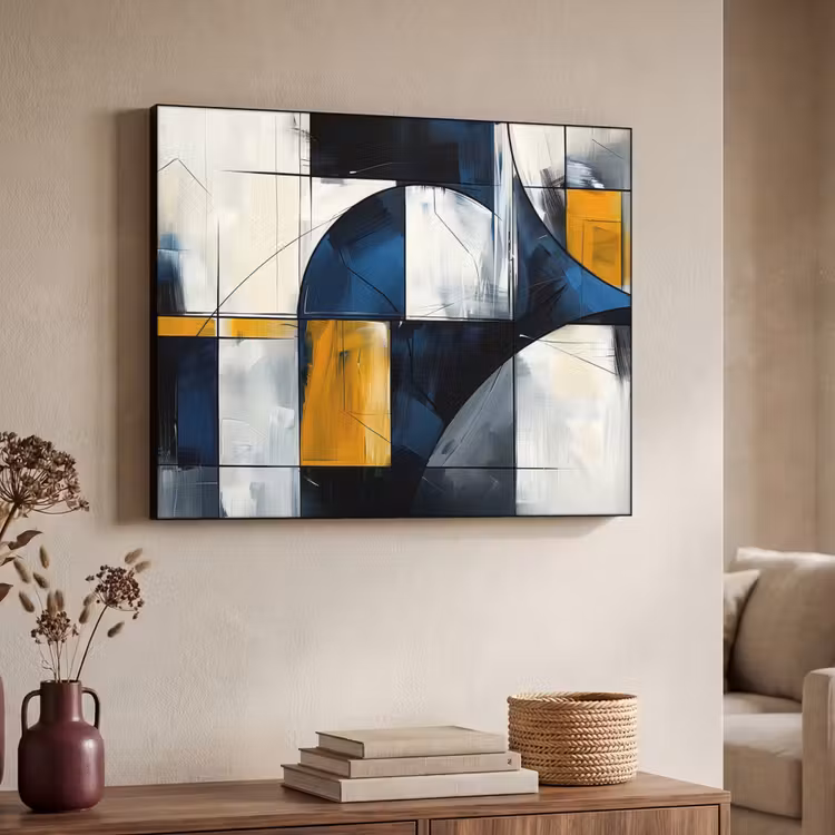 Art Frame - Abstract - Vormen - Goud - Blauw - Geometrisch — 7