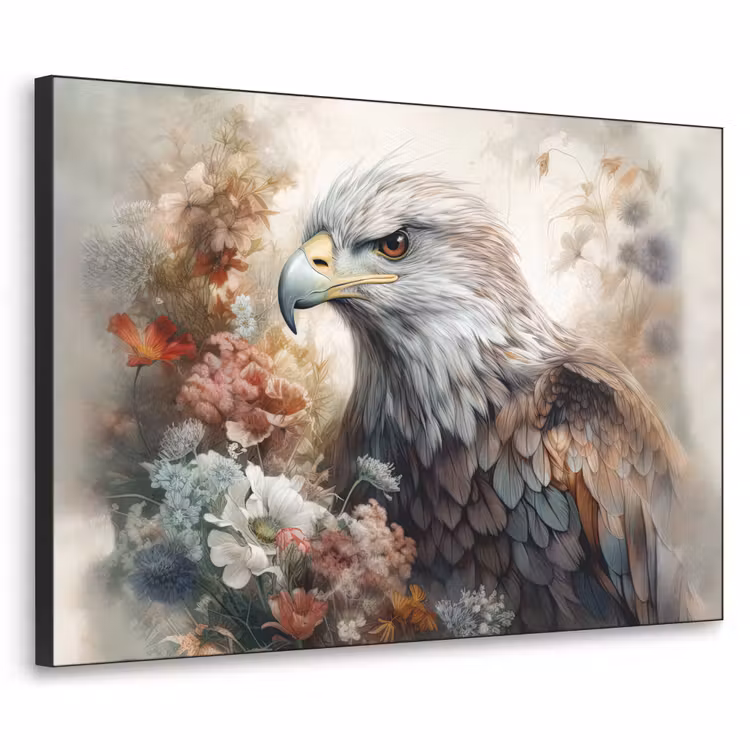 Art Frame - Arend - Adelaar - Vogel - Bloemen - Natuur — 1