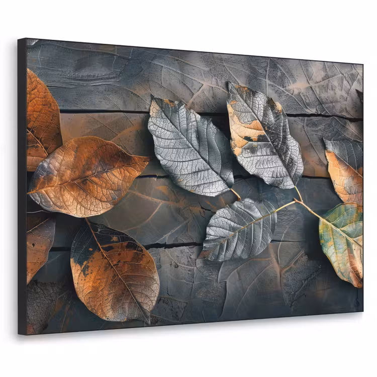 Art Frame - Bladeren - Herfst - Grijs - Natuur — 1