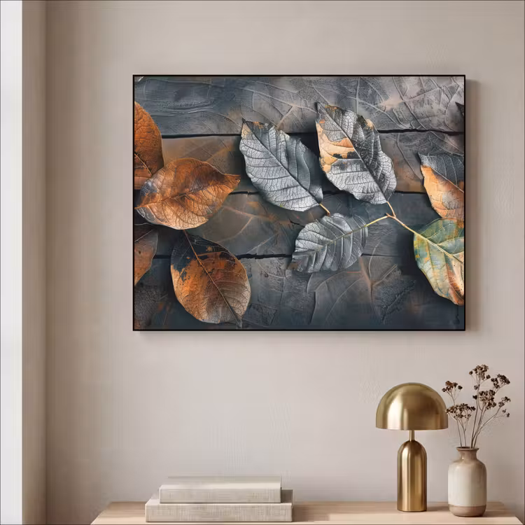 Art Frame - Bladeren - Herfst - Grijs - Natuur — 5
