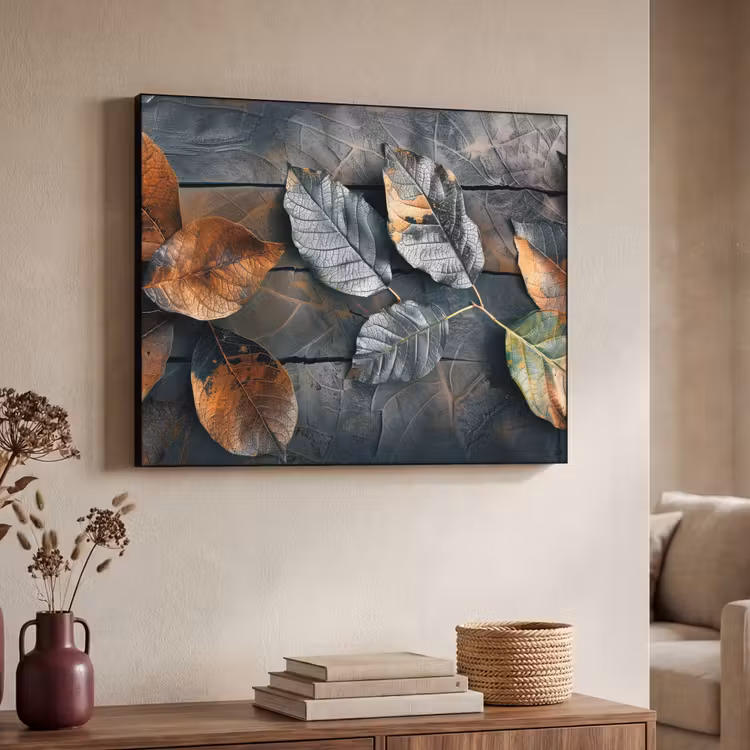 Art Frame - Bladeren - Herfst - Grijs - Natuur — 7