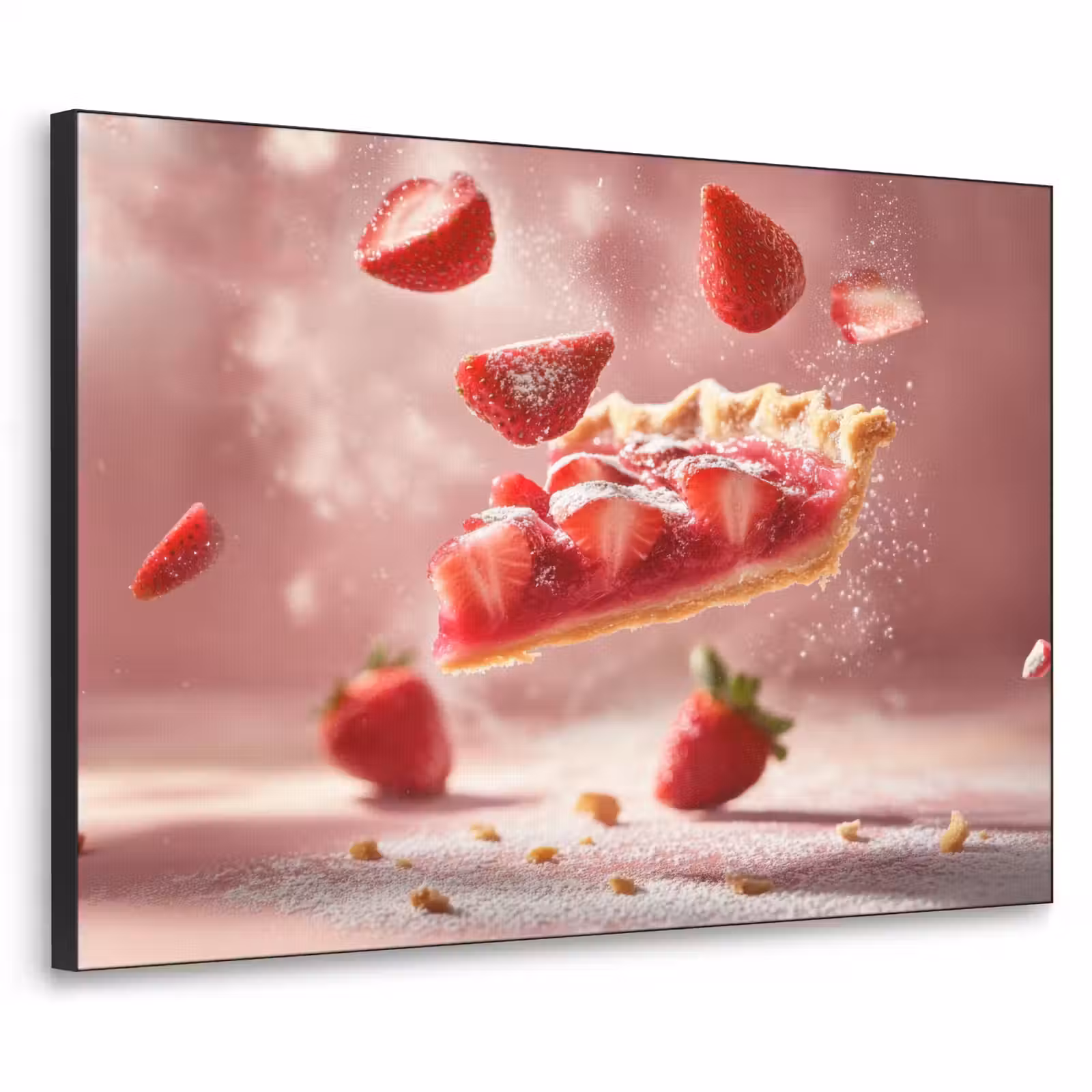 Art Frame - Aardbei - Taart- Eten - Roze — 1