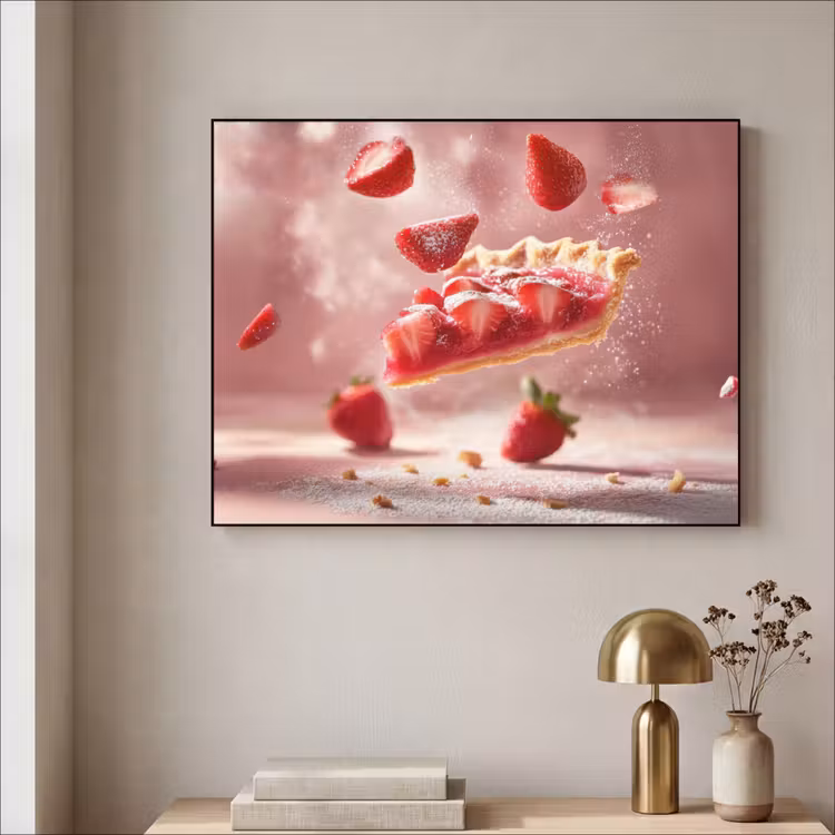 Art Frame - Aardbei - Taart- Eten - Roze — 5