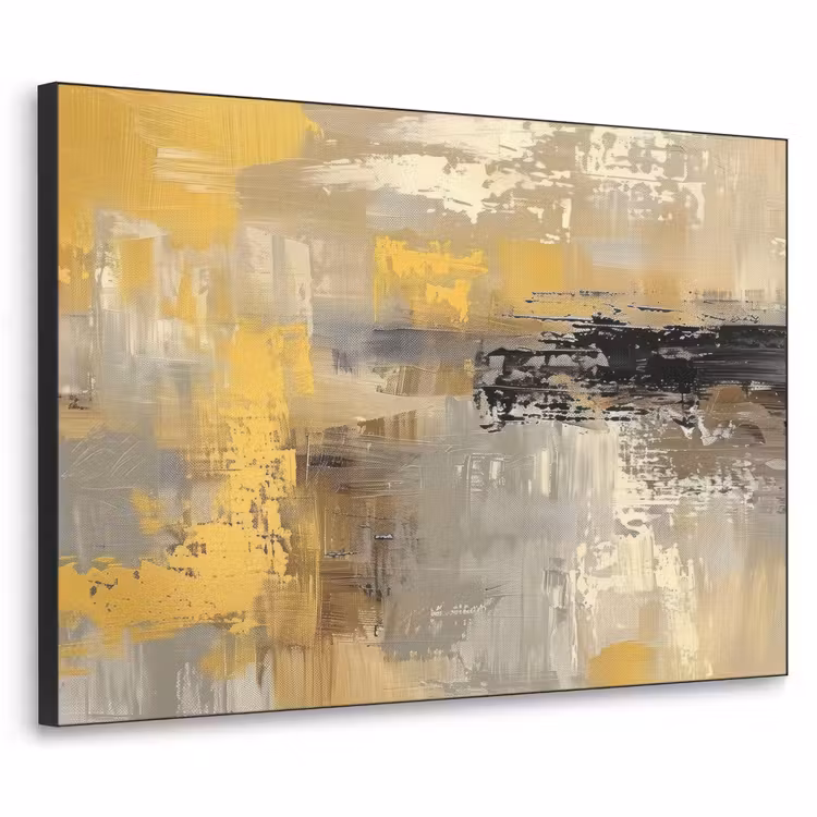 Art Frame - Abstract - Geel - Modern - Beige — 1
