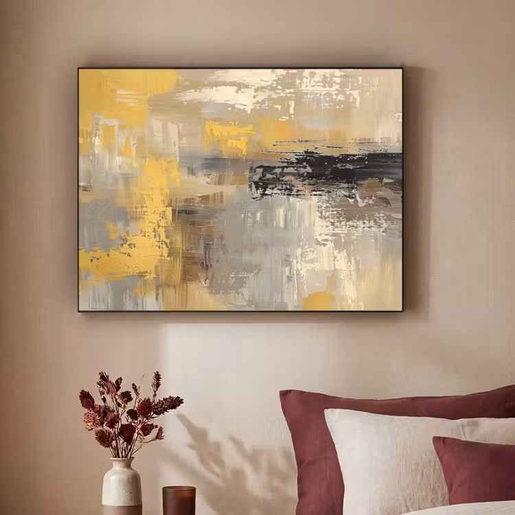 Art Frame - Abstract - Geel - Modern - Beige — 3