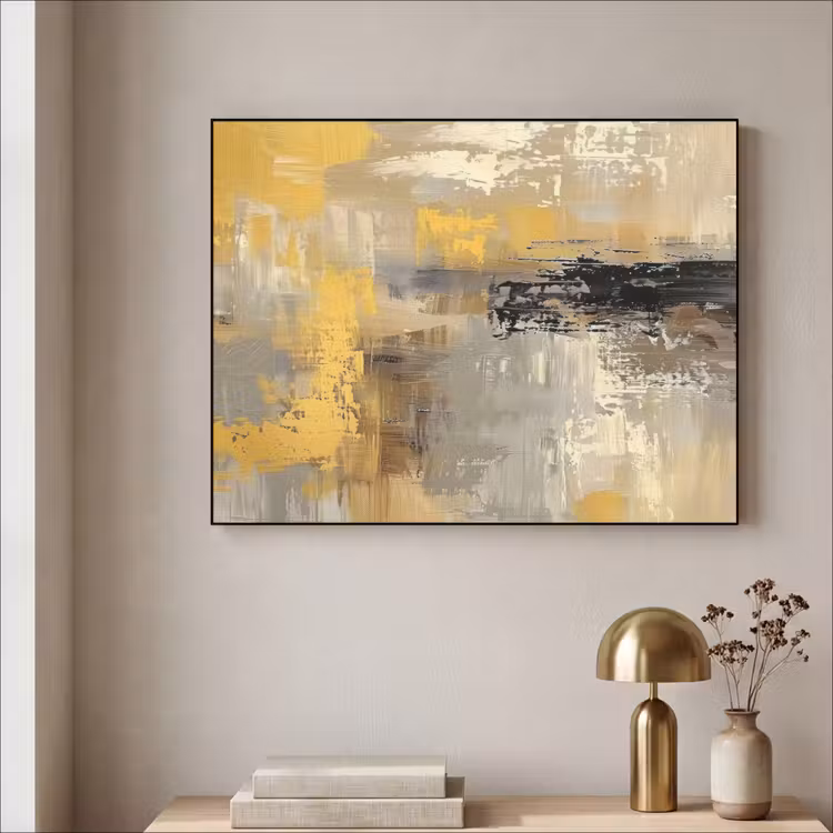 Art Frame - Abstract - Geel - Modern - Beige — 5