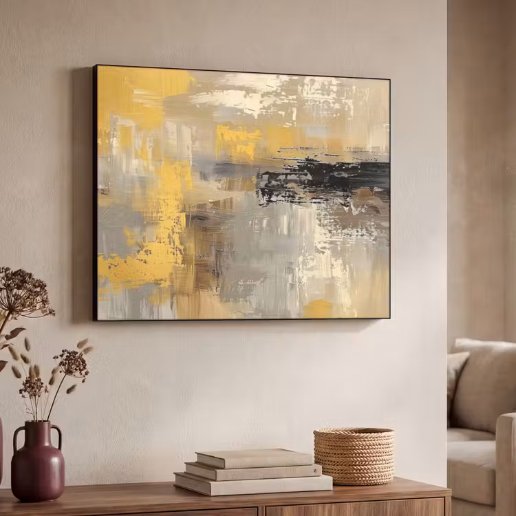 Art Frame - Abstract - Geel - Modern - Beige — 7
