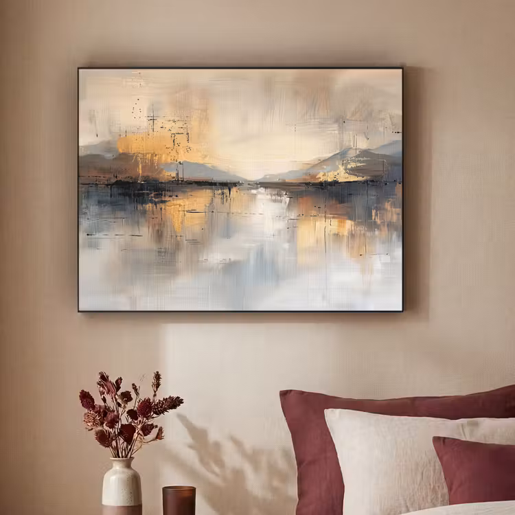 Art Frame - Abstract - Modern - Beige - Aesthetic - Goud — 3