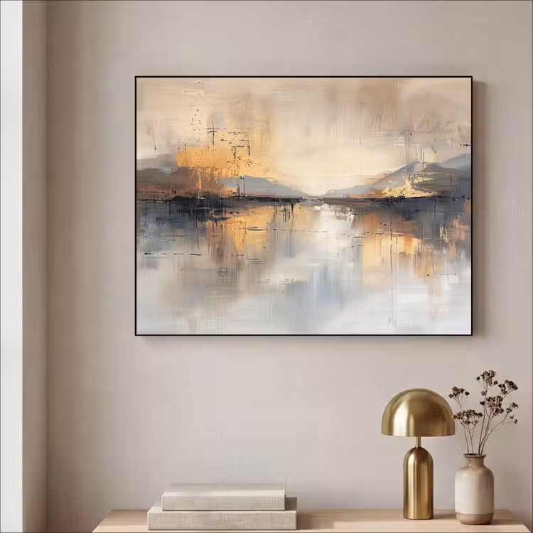 Art Frame - Abstract - Modern - Beige - Aesthetic - Goud — 5