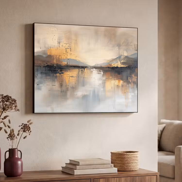 Art Frame - Abstract - Modern - Beige - Aesthetic - Goud — 7