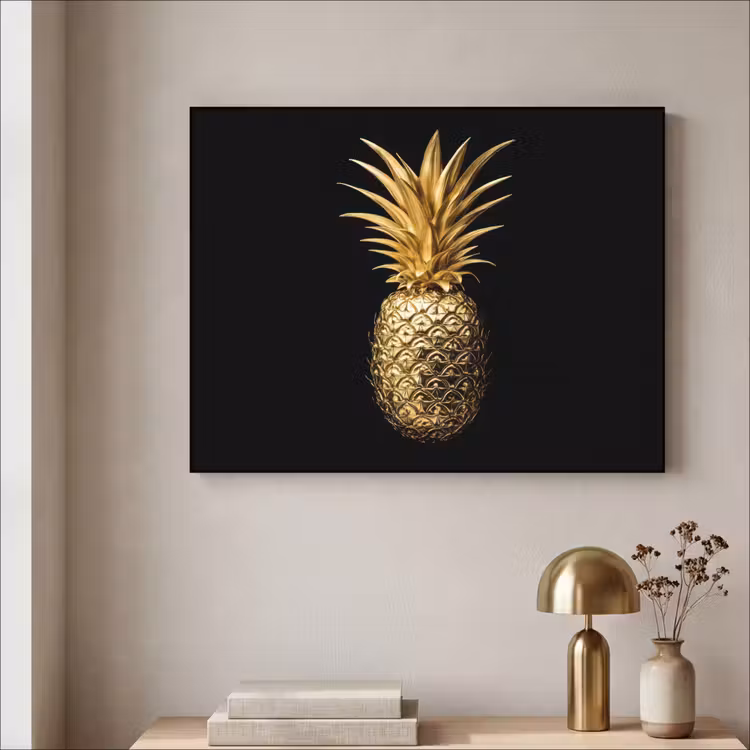 Art Frame - Ananas - Zwart - Goud - Luxe — 5