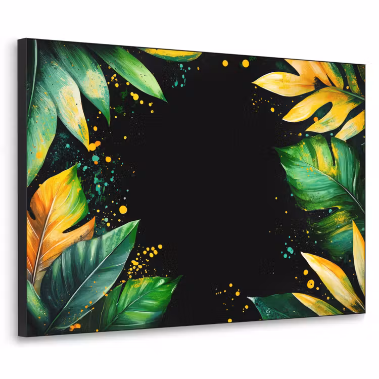 Art Frame - Bladeren - Groen - Geel - Verf - Jungle — 1