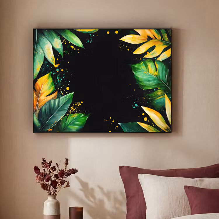 Art Frame - Bladeren - Groen - Geel - Verf - Jungle — 3