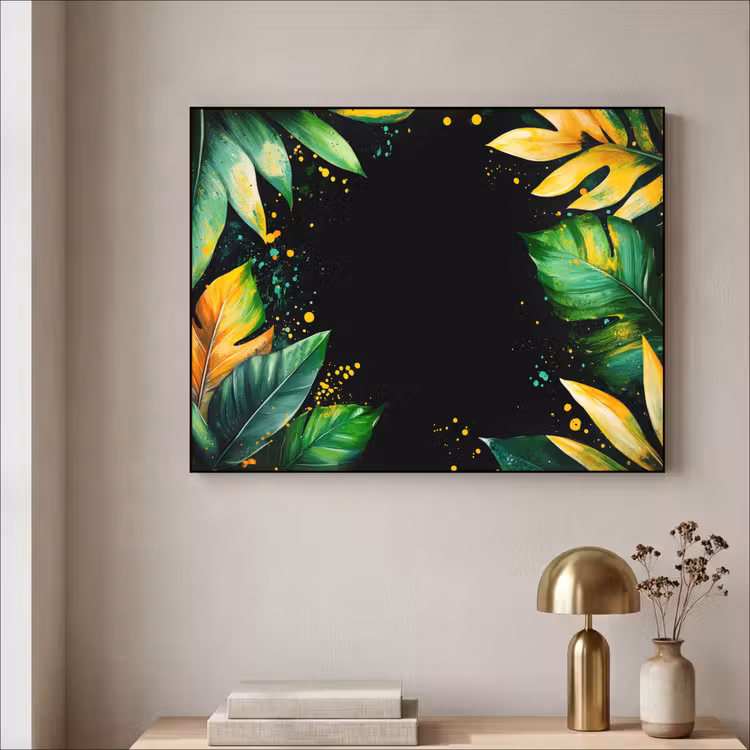 Art Frame - Bladeren - Groen - Geel - Verf - Jungle — 5