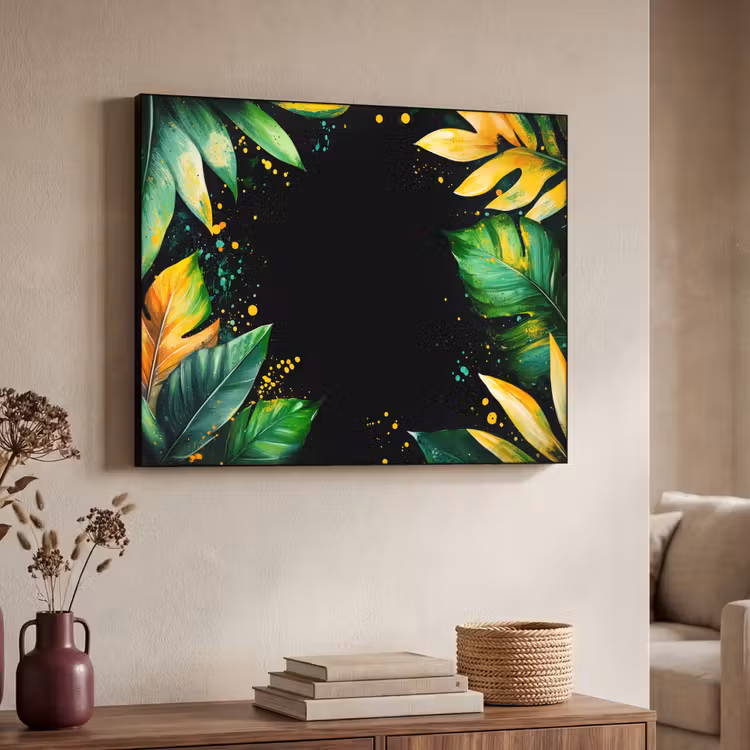 Art Frame - Bladeren - Groen - Geel - Verf - Jungle — 7