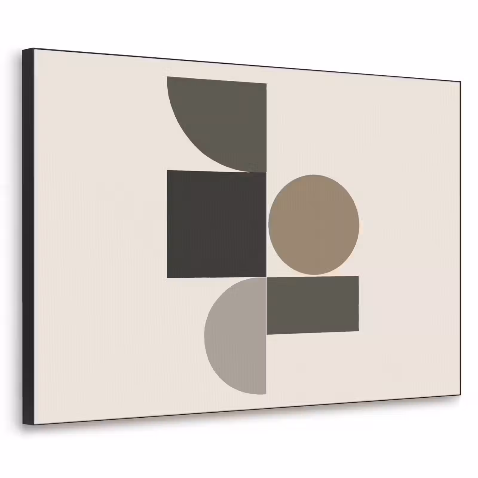 Art Frame - Aardetinten - Abstracte compositie - Eenvoudige vormen — 1