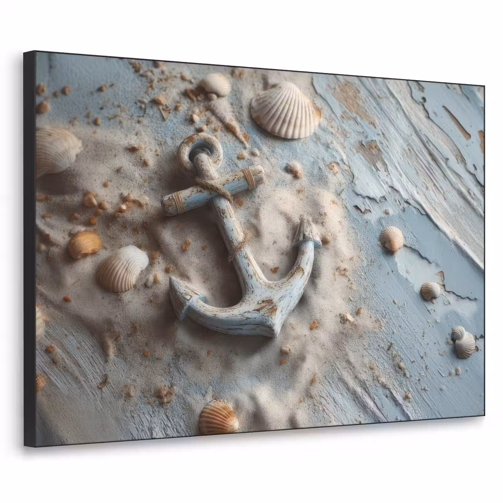 Art Frame - Anker - Hout - Schelpen - Zand — 1