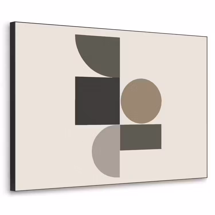Art Frame - Aardetinten - Abstracte compositie - Eenvoudige vormen — 1