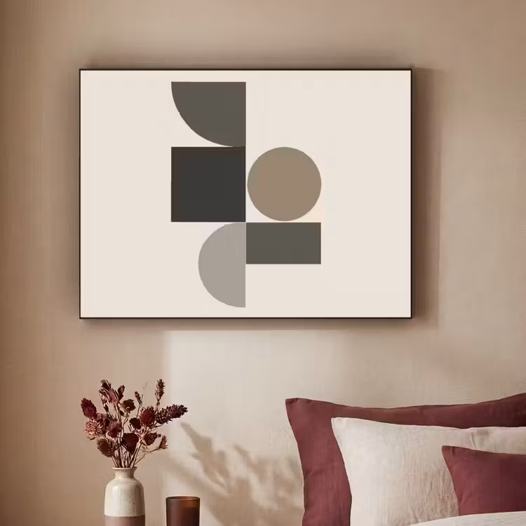 Art Frame - Aardetinten - Abstracte compositie - Eenvoudige vormen — 3