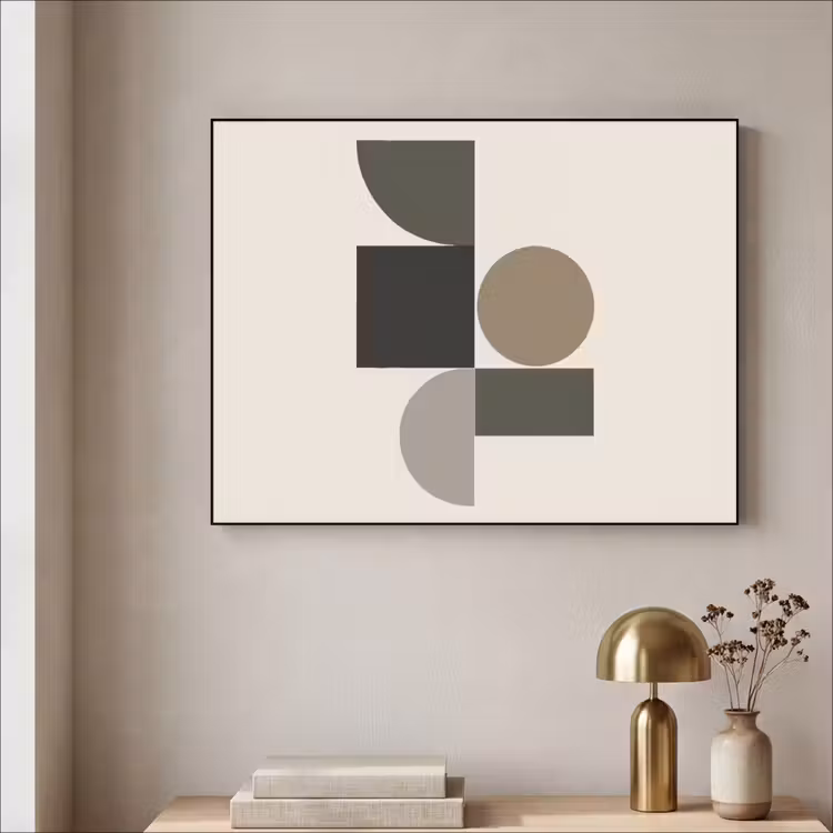 Art Frame - Aardetinten - Abstracte compositie - Eenvoudige vormen — 5