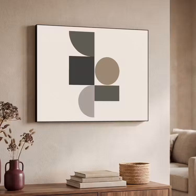 Art Frame - Aardetinten - Abstracte compositie - Eenvoudige vormen — 7